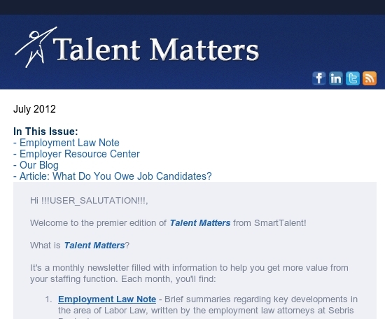 Welcome to Talent Matters from SmartTalent!