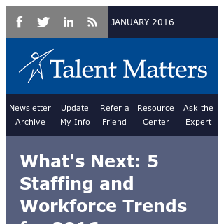 5 Workforce Trends for 2016 